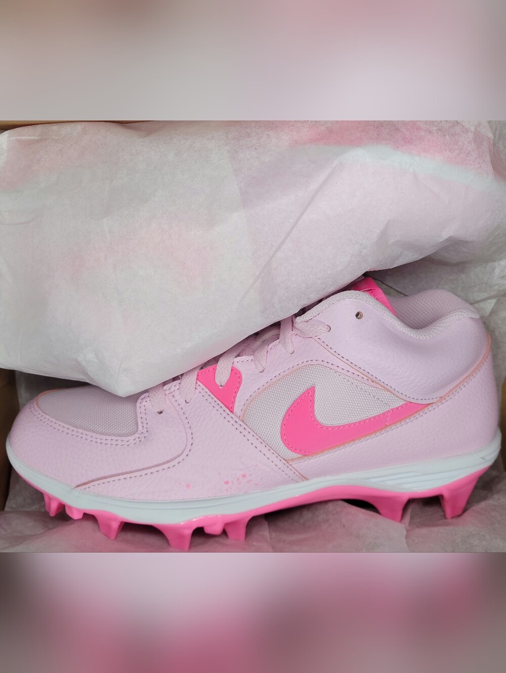 Nike Air Jordan Stadium 90 Low TD Football Cleats Pink Sz 10 Men NIB
